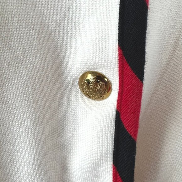 Lauren Ralph Lauren Sweater Blazer 3X Crest Ivory Cream Cotton Nylon NWT CJ-2150 - Picture 4 of 13